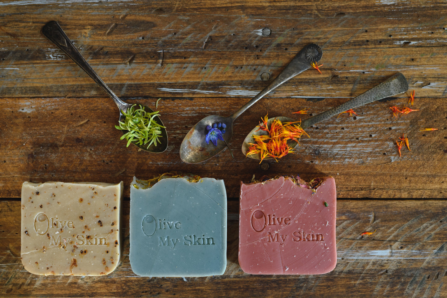 Handmade soap trio